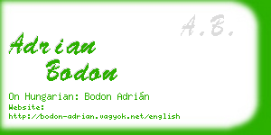 adrian bodon business card